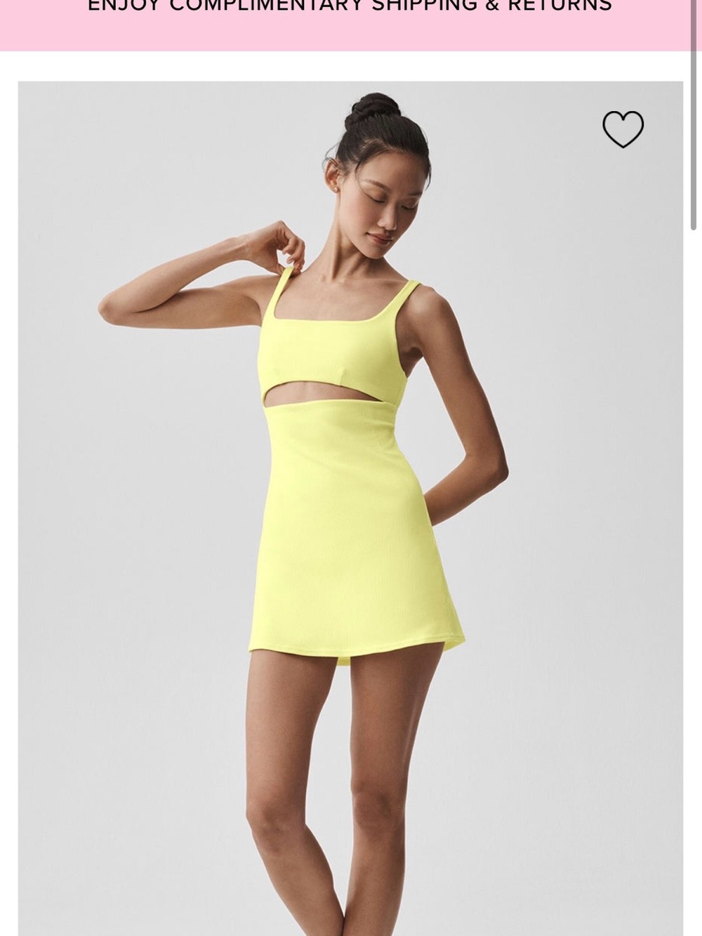 ALO Yoga slice tennis dress sunshine Large